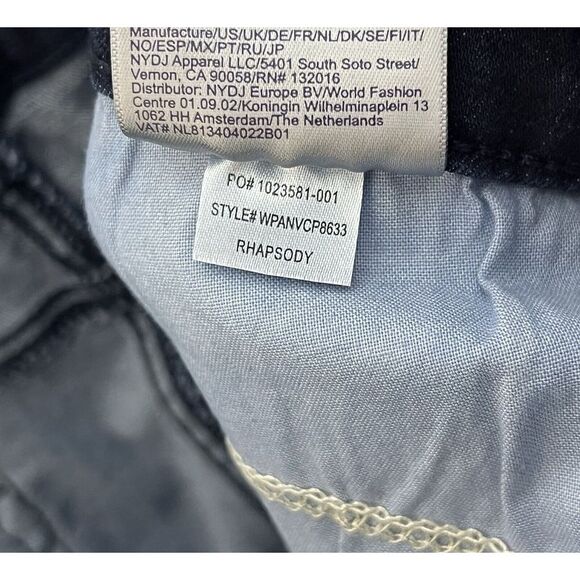 NYDJ Marilyn Straight Crop Jeans Women Size 22WP Blue Dark Wash Stretch Denim‎ - Picture 6 of 12